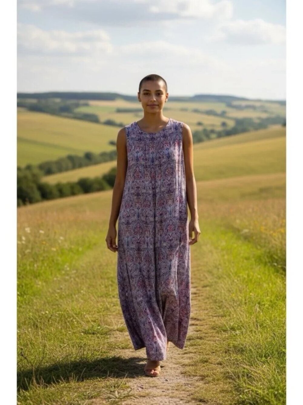 NWT J.Jill Floral Paisley Fully Lined Maxi Dress Size S